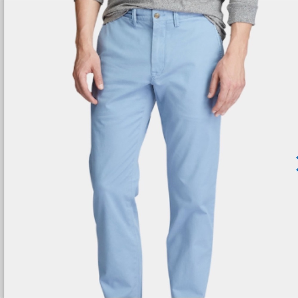 Polo Ralph Lauren Pants Men's 40x30 Slim Stretch Cotton Twill Chino Blue Preppy